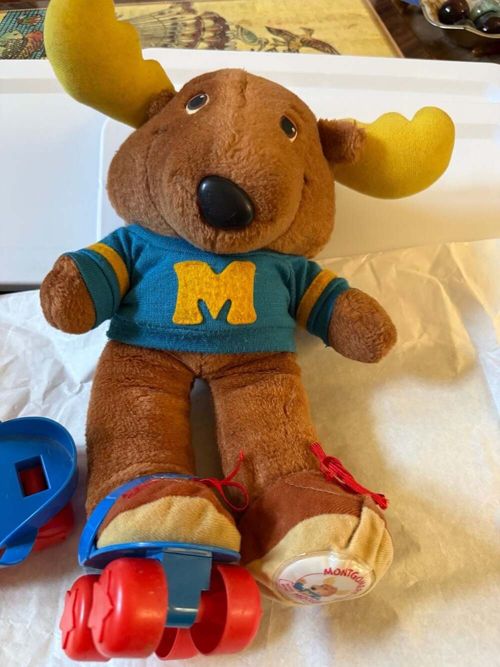 Vtg 1984 Montgomery Moose Plush The Get Along Gang 14" Tomy